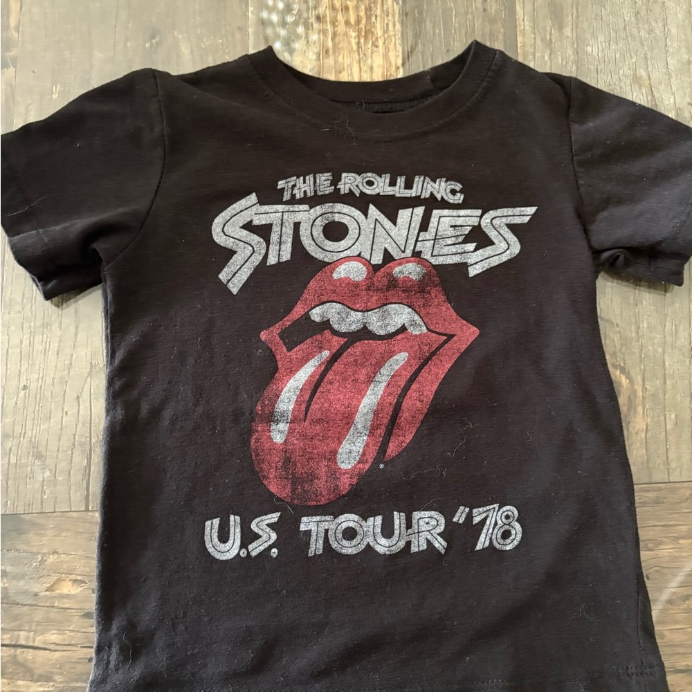 The Rolling Stones Kids Black and Red Tour Tee